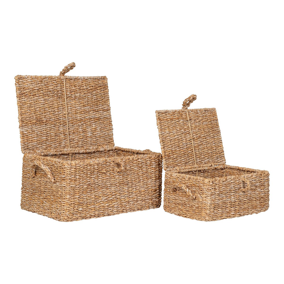 Bogra Basket - Basket, seagrass/iron, natural, set of 2