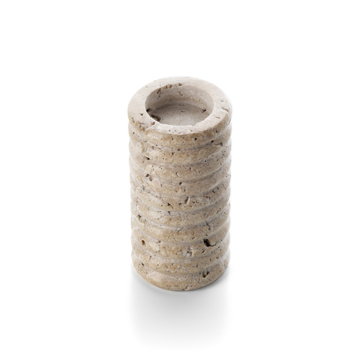 De Travertine Ripple T-Lichthouder - Beige - L Bazar Bizar Living