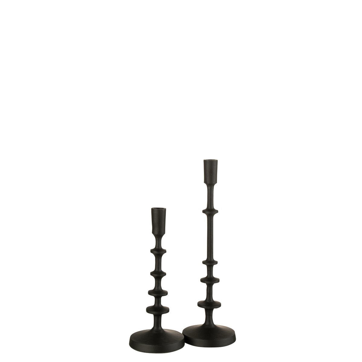 J-Line candlestick Izy - aluminium - black - large