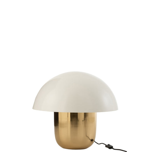 J-Line lamp - mushroom - white - gold - large