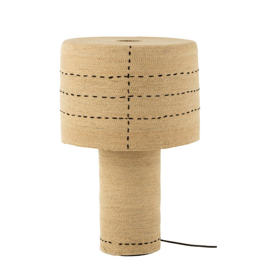 J-Line Table Lamp Dotted Lines Seagrass Natural/Black