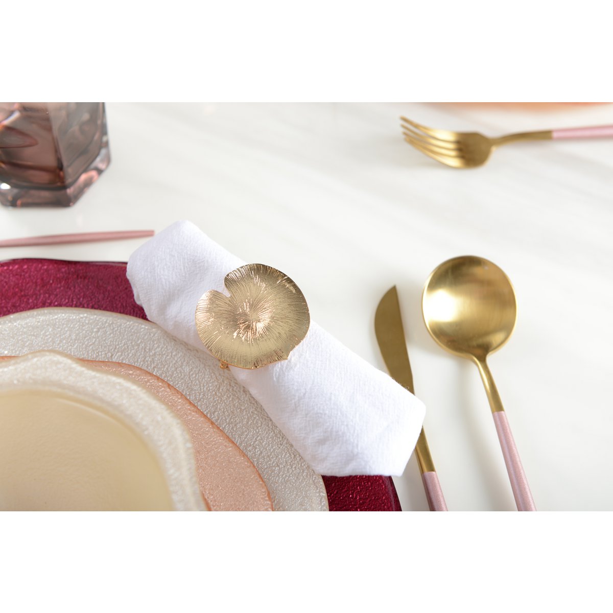 NENUPHAR GOLDEN NAPKIN RING - SET OF 4