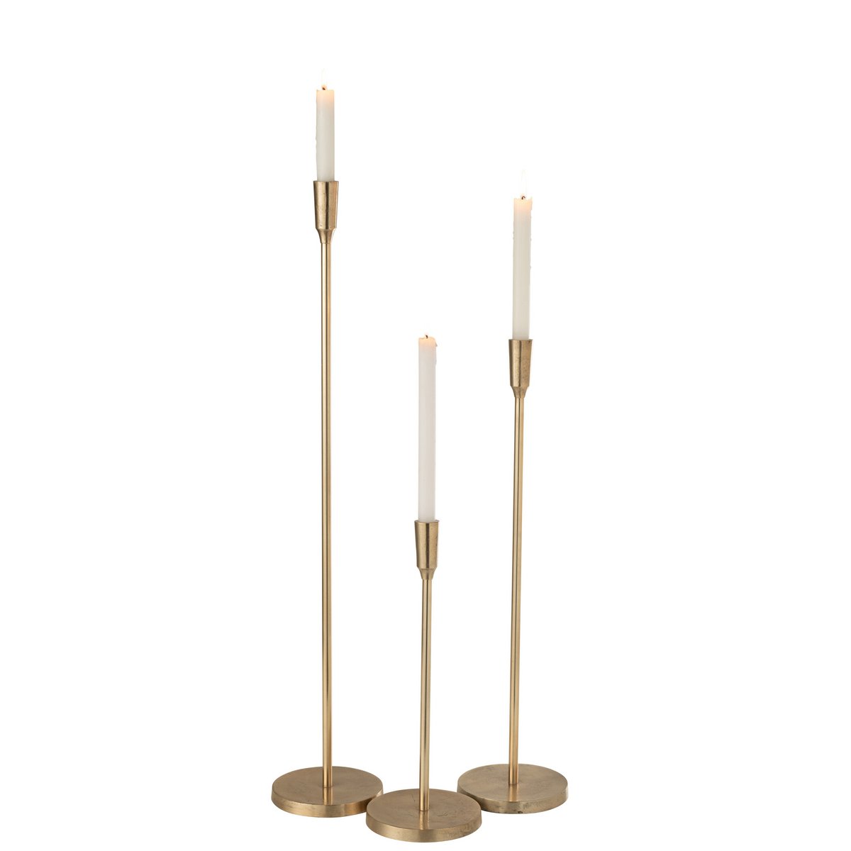 J-Line candlestick - metal gold - large