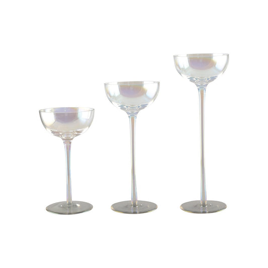 PARELMOEDER TEALIGHT KAARSHOUDER - SET VAN 3