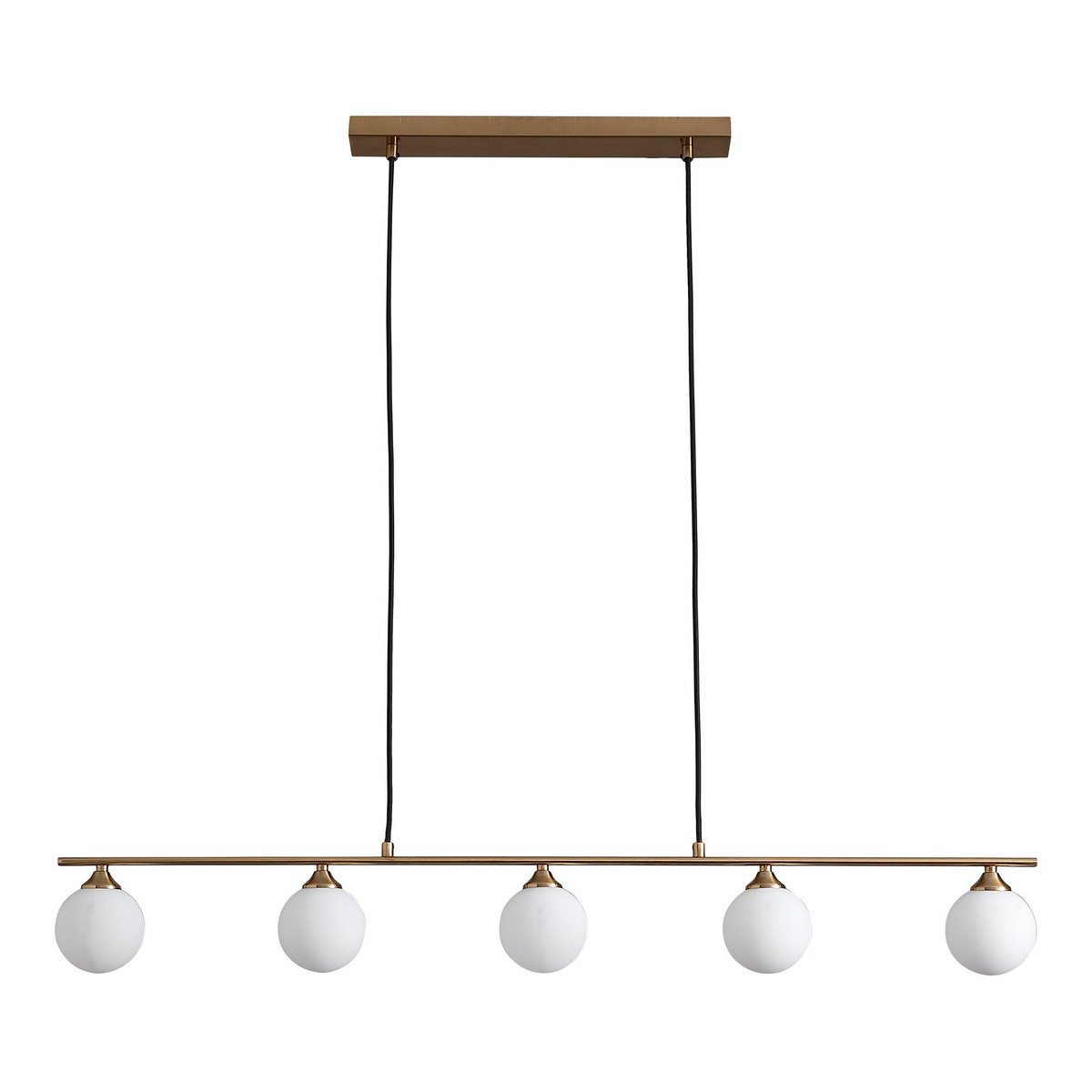 hanglamp - messing - stoffen koord van 150 cm