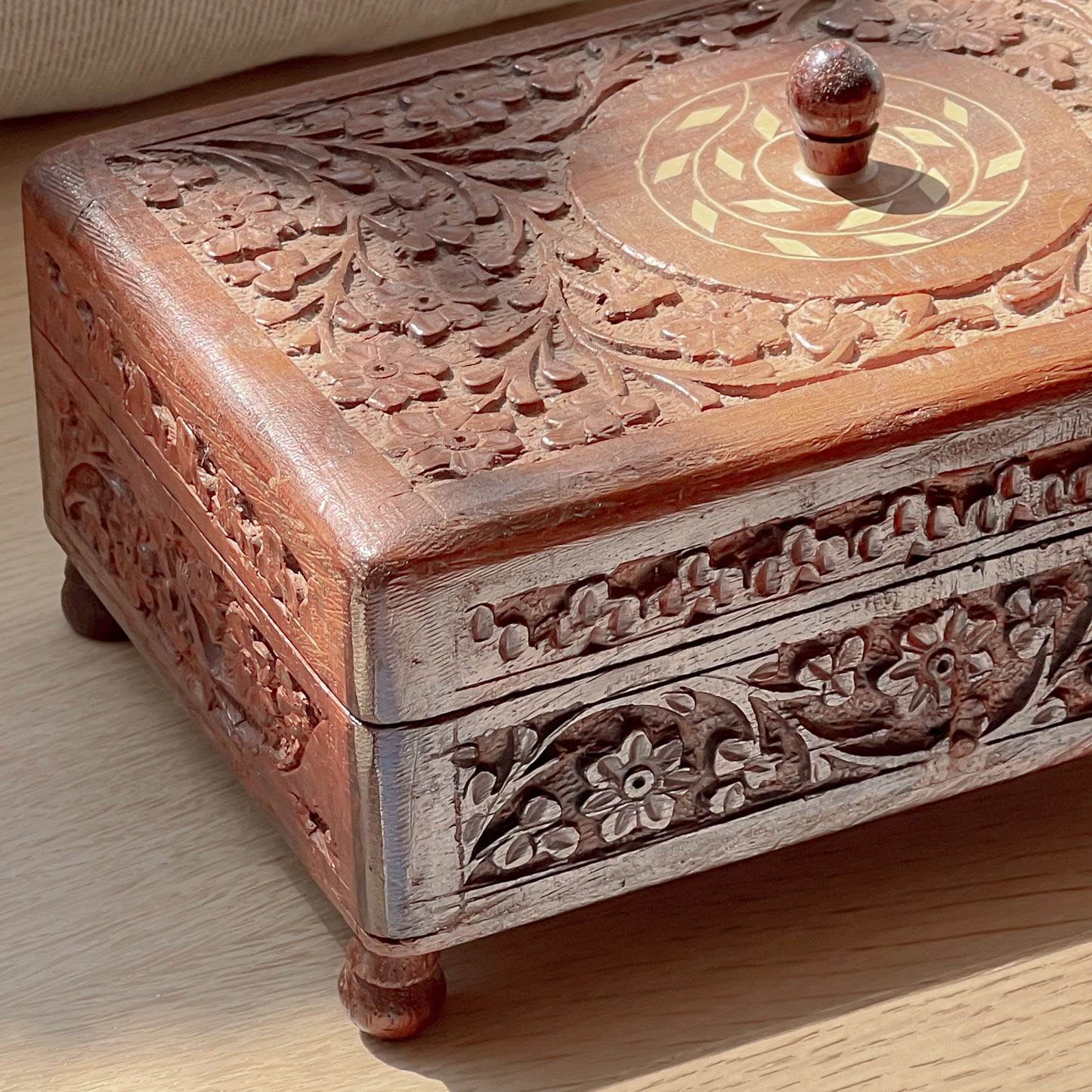 pre-loved - handcrafted - wooden storage box