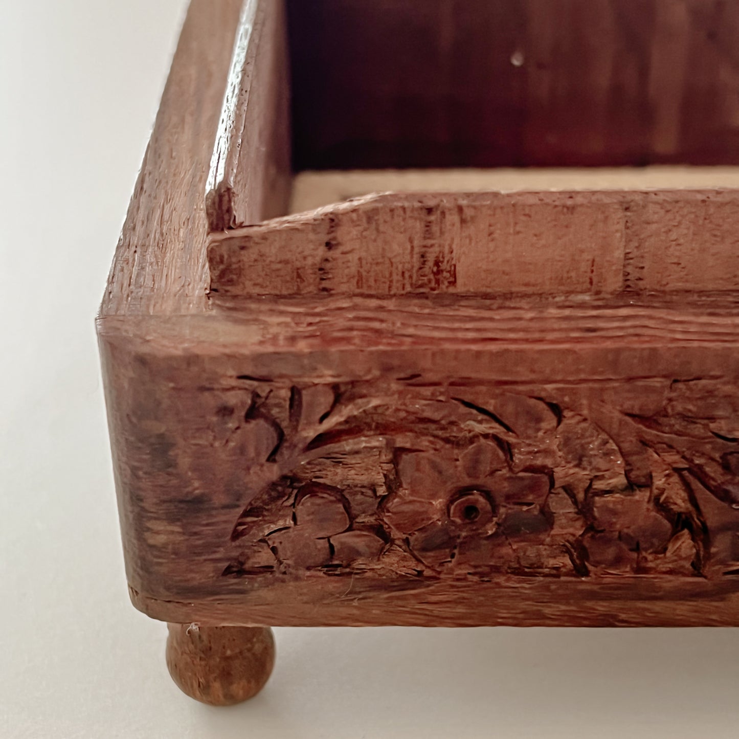 pre-loved - handcrafted - wooden storage box