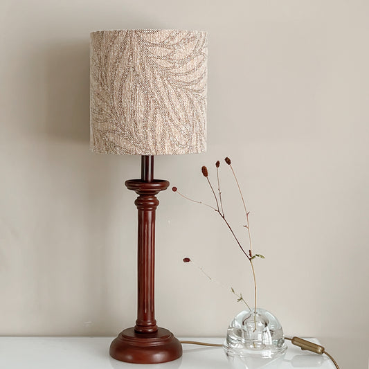 pre-loved - atmospheric table lamp - lampshade leaves - wood