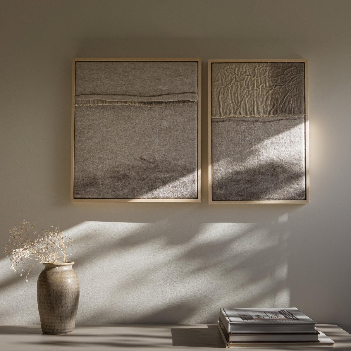 Imperfectus XV – vilten wandkunst | Vilt & Vlow | 33 × 48 cm