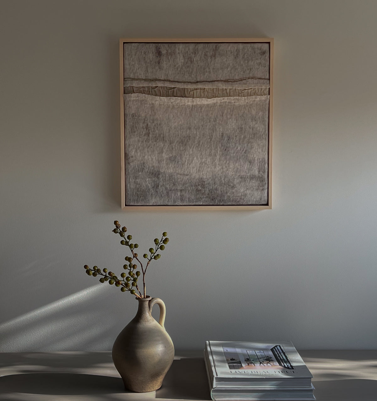 Imperfectus XVI – vilten wandkunst | Vilt & Vlow | 43 × 48 cm