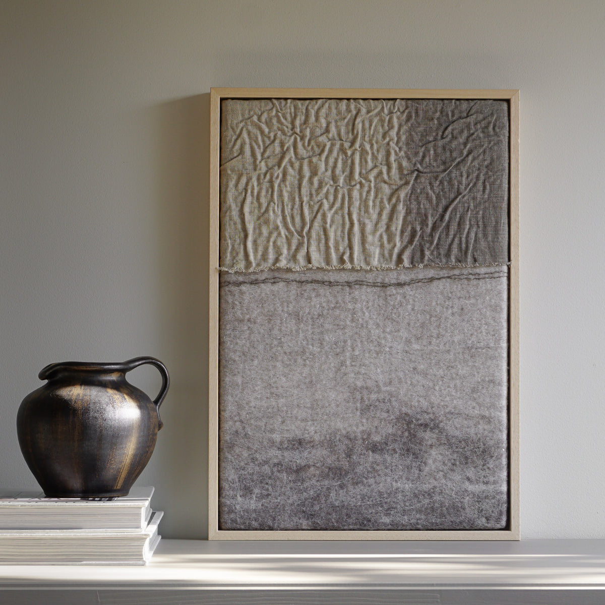 Imperfectus XV – vilten wandkunst | Vilt & Vlow | 33 × 48 cm