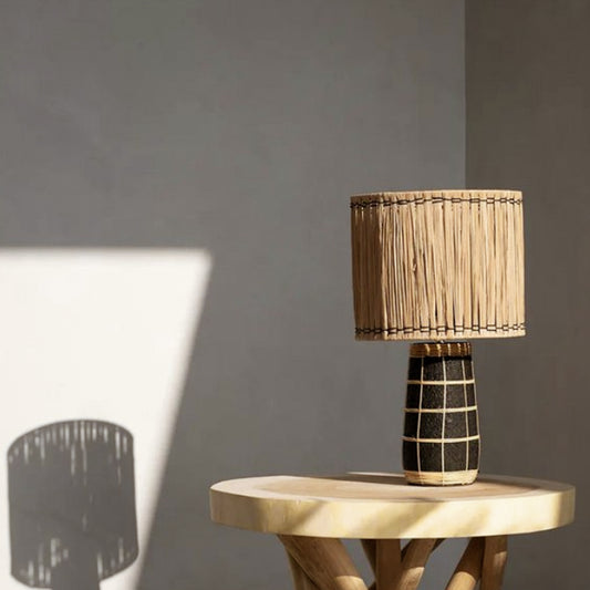 The Skiathos Table Lamp - Natural Black