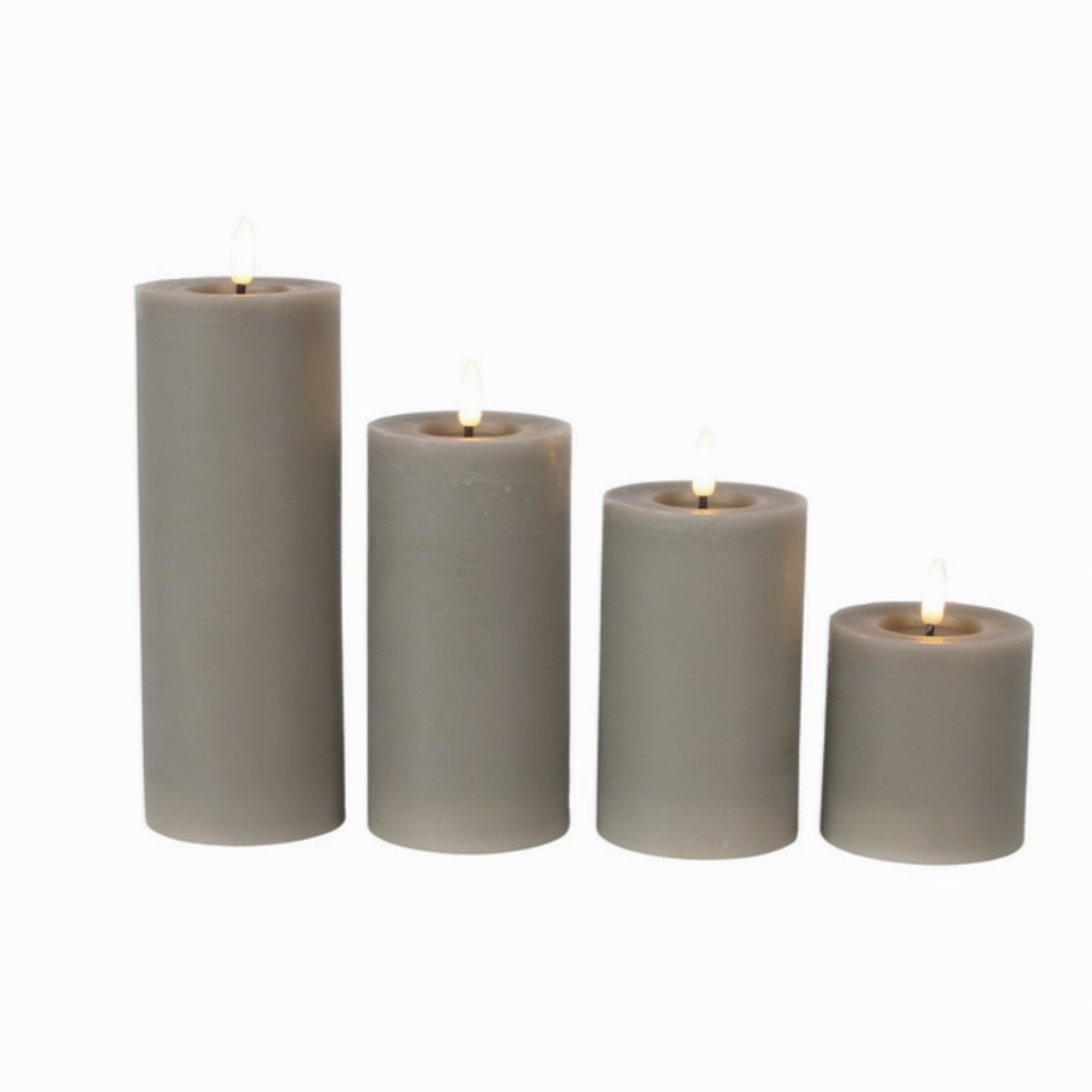 LED candle - dinner candle - beige/grey/cream white 