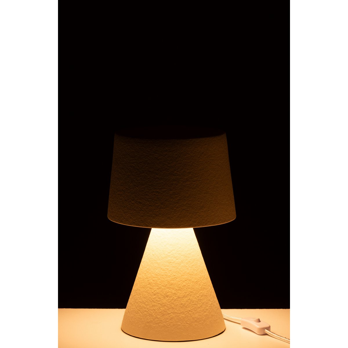 J-Line Tafel Lamp Small Kap Aardewerk Beige