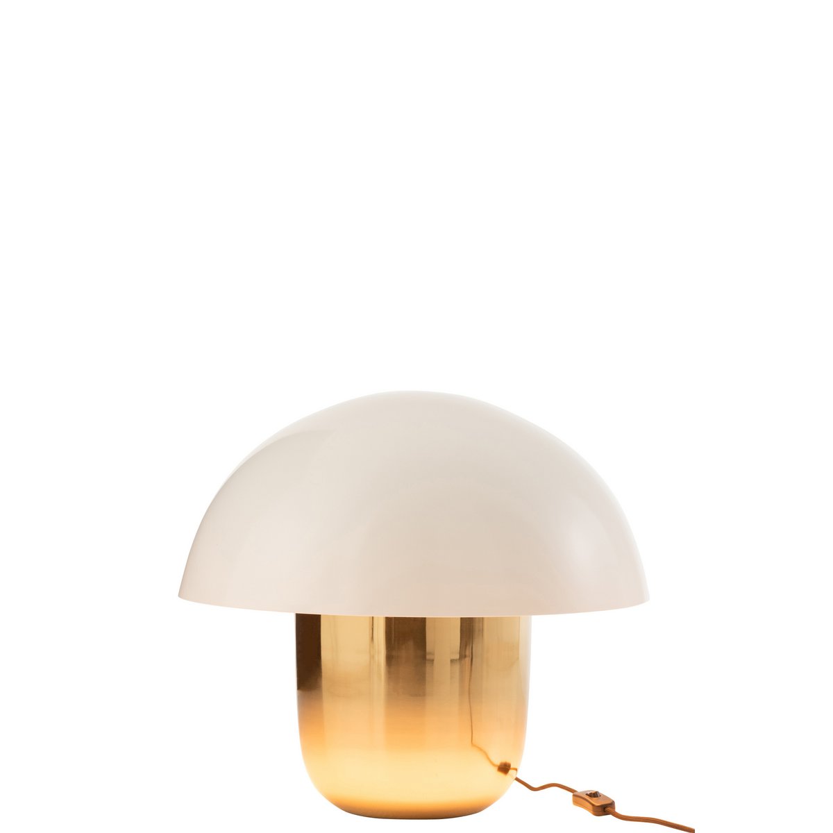 J-Line lamp - mushroom - white - gold - large