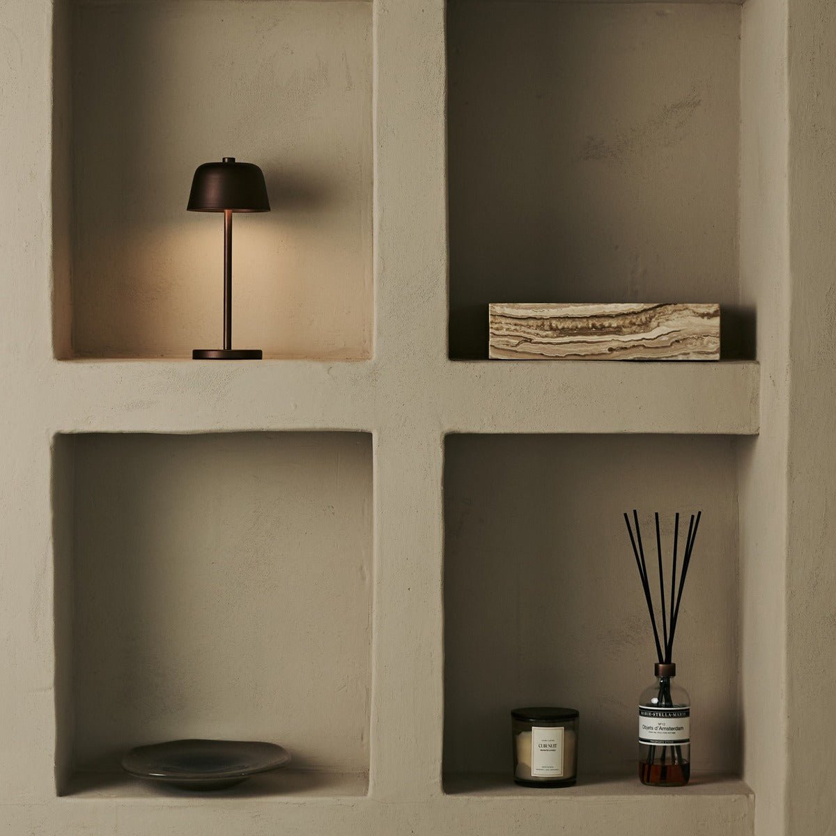 Anton Espresso Brown oplaadbare tafellamp | Stijlvolle en draadloze verlichting Tavellio - Amsterdam