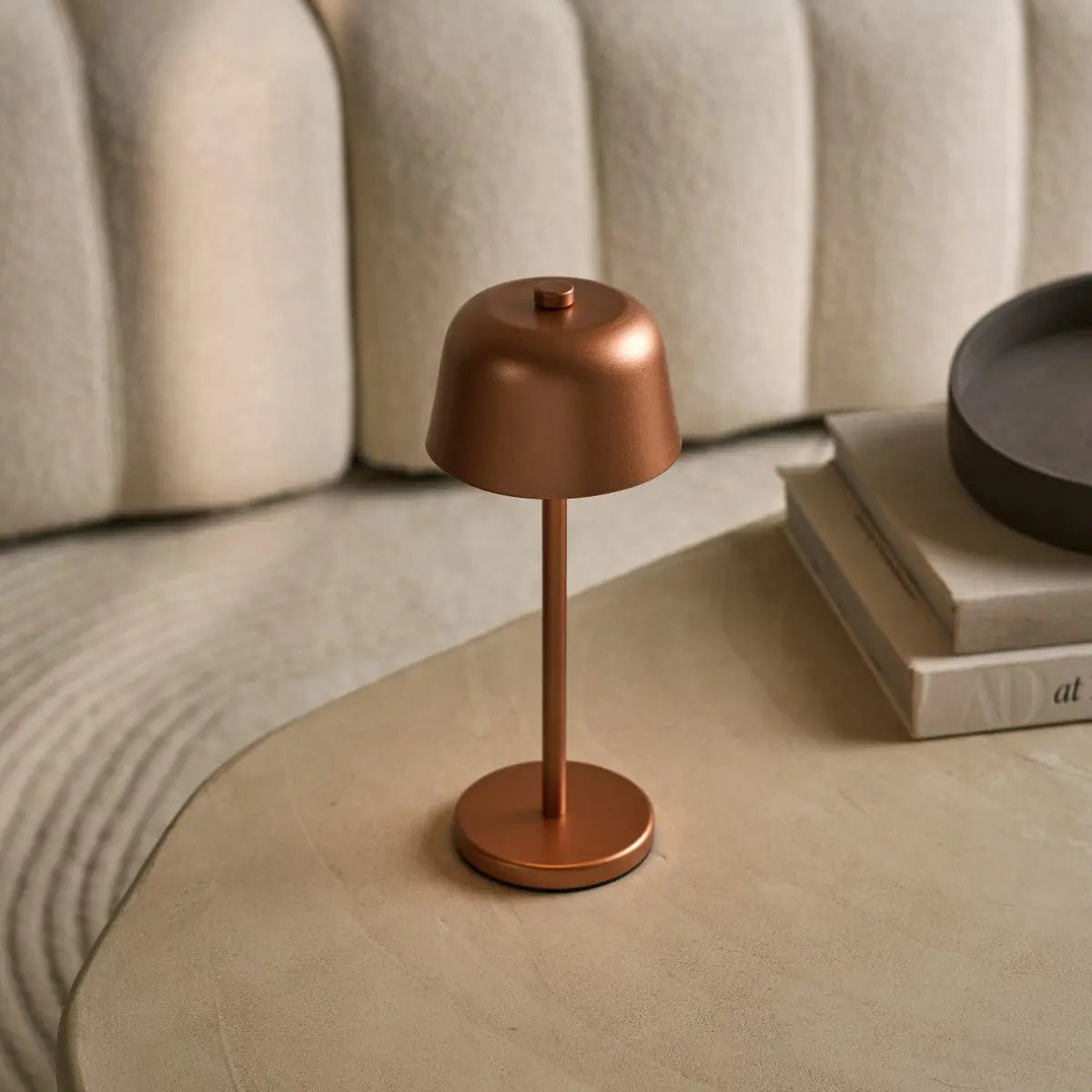 Anton Koperen Oplaadbare Tafellamp | Stijlvolle en draadloze verlichting Tavellio - Amsterdam