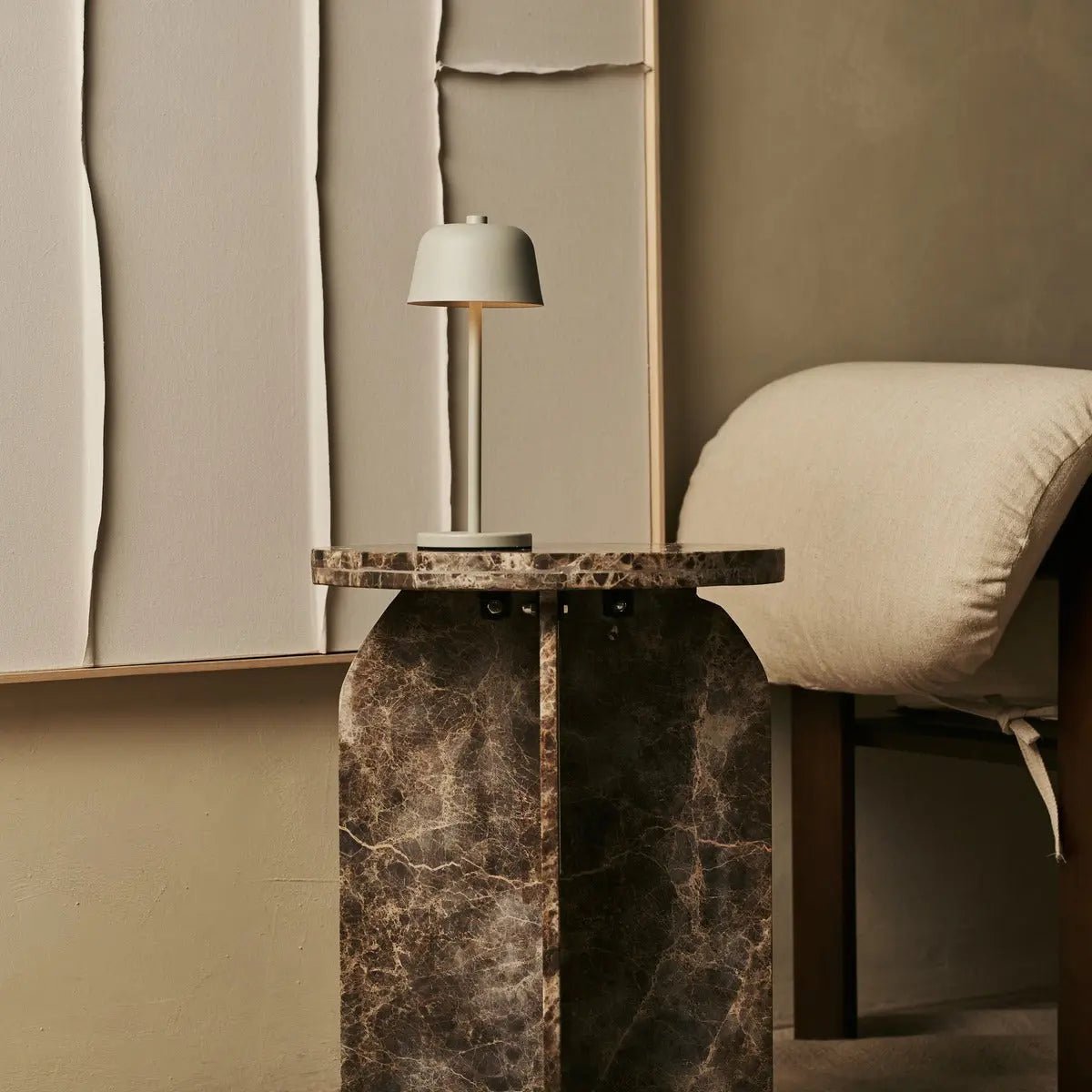 Anton Shadow Gray Oplaadbare tafellamp | Stijlvolle en draadloze verlichting Tavellio - Amsterdam