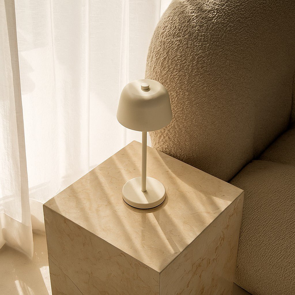 Anton vanille oplaadbare tafellamp | Stijlvolle en draadloze verlichting Tavellio - Amsterdam