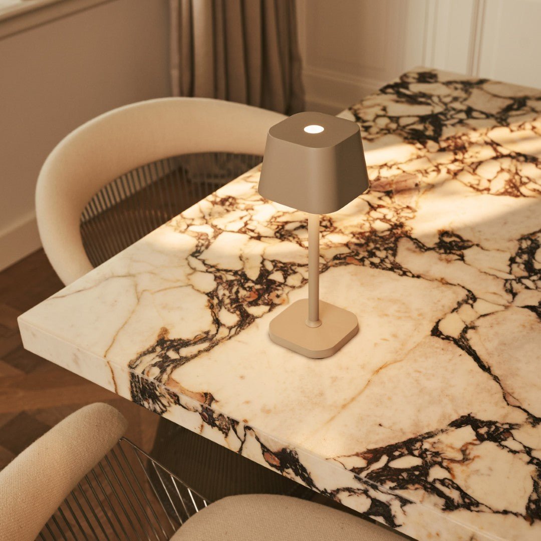 Ava Shadow Gray - Oplaadbare tafellamp | Stijlvol, draadloos en dimbaar Tavellio - Amsterdam