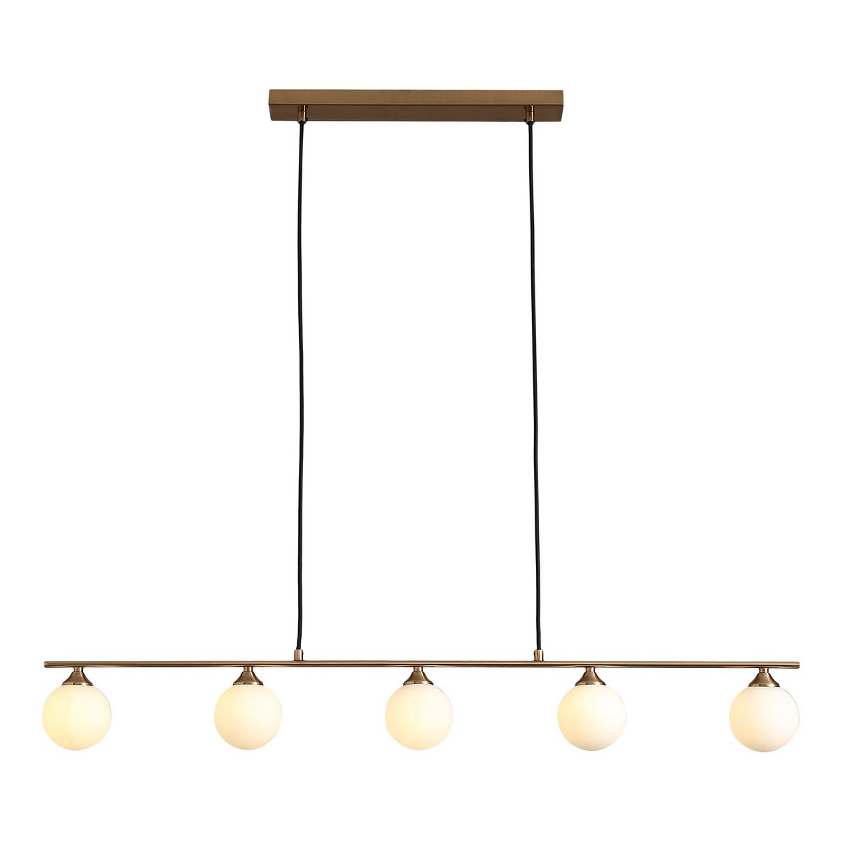 hanglamp - messing - stoffen koord van 150 cm