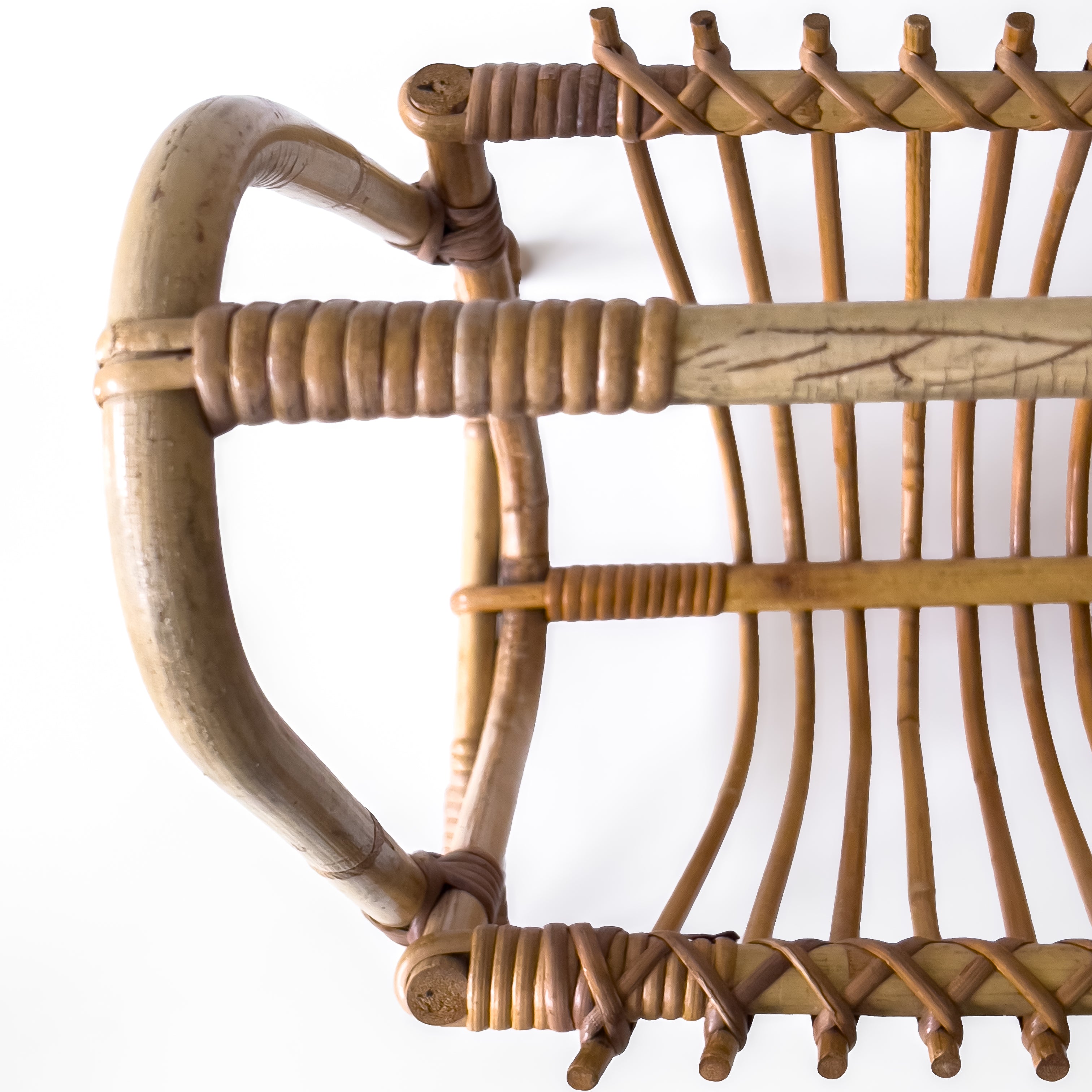 bamboe lectuurmand – vintage – rotan-bamboe Noii HOME