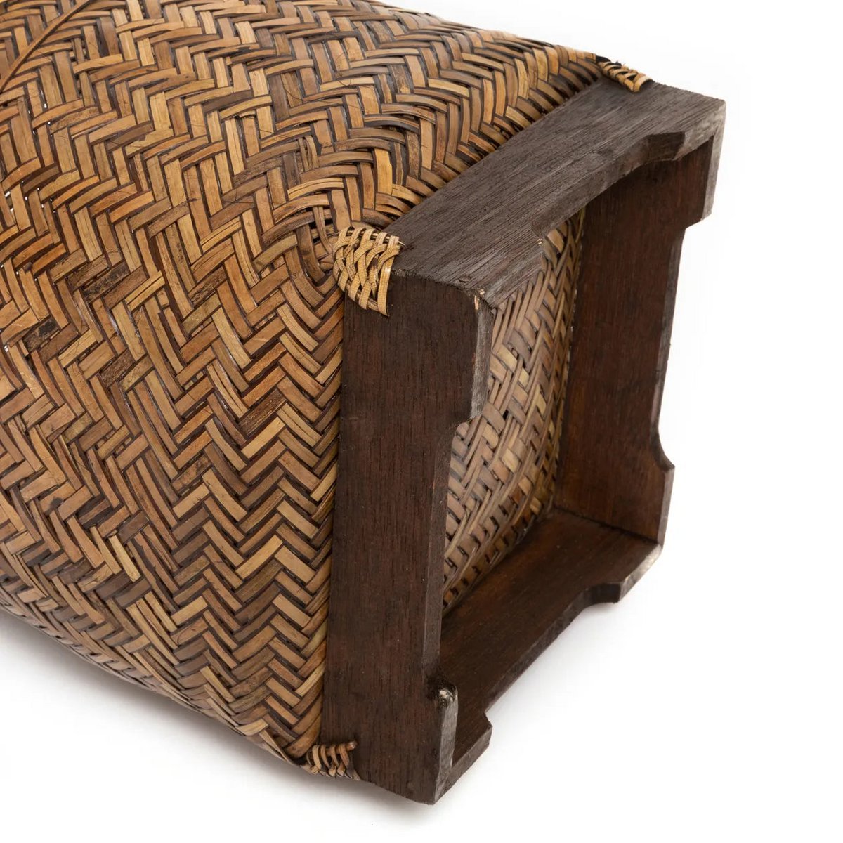 artisan woven basket - natural brown