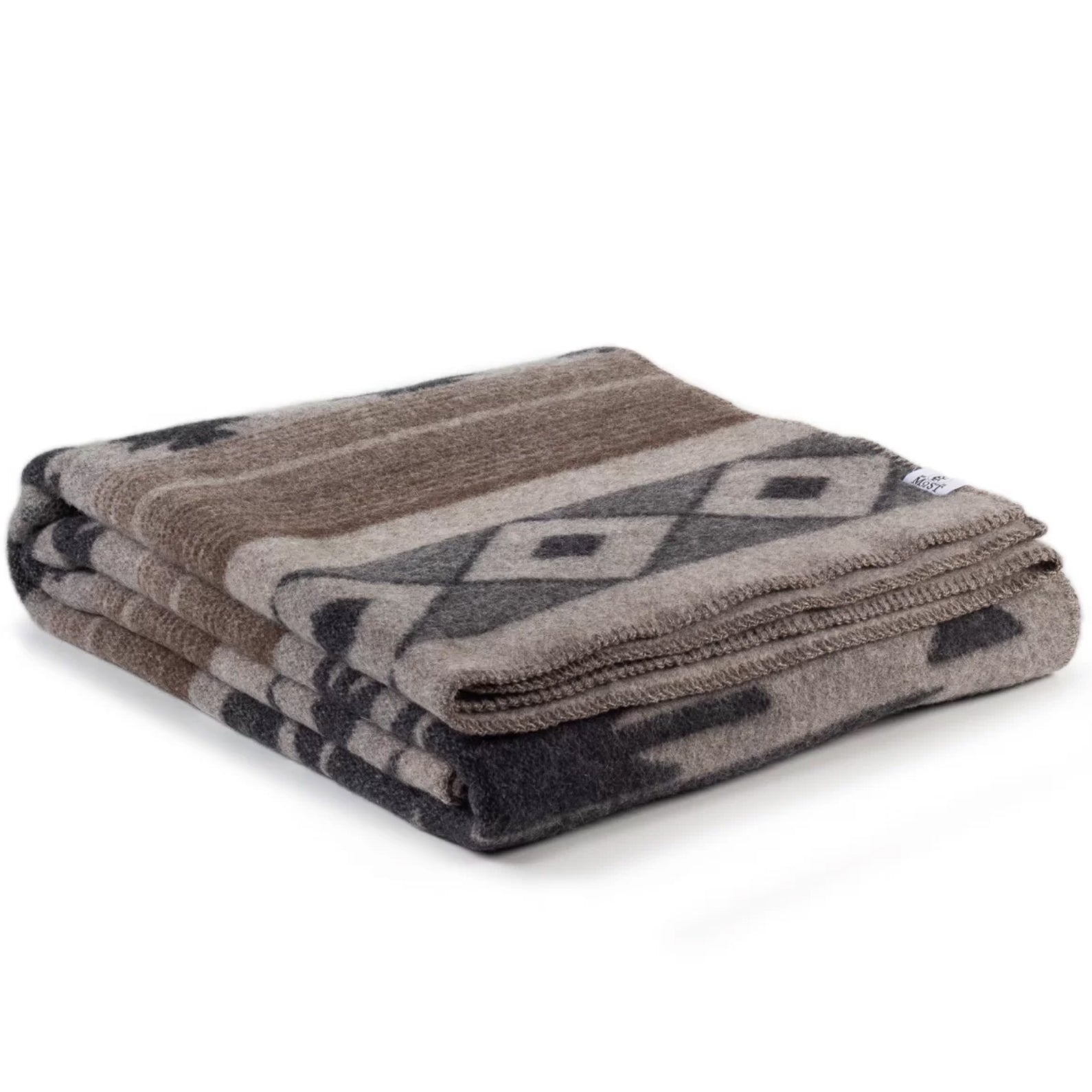 beddeken - plaid - 100% Nieuw-Zeelandse wol - TRIBE - taupe - MoST Blankets MoST Blankets