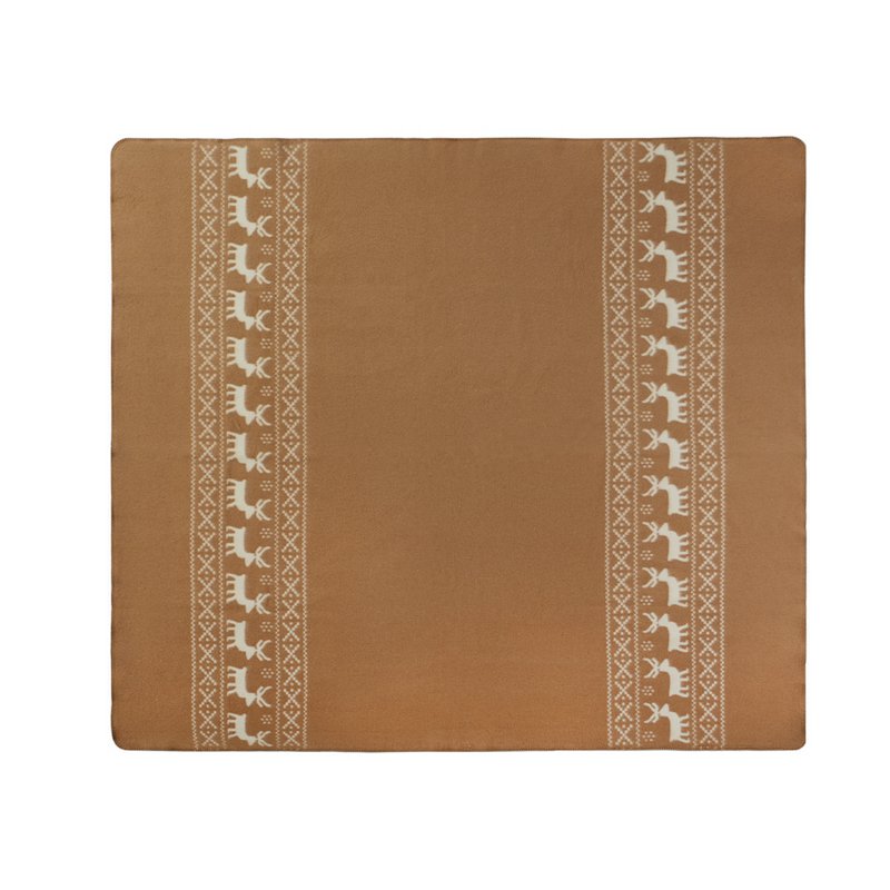 Beddeken van merinowol RENDEER - beige MoST Blankets