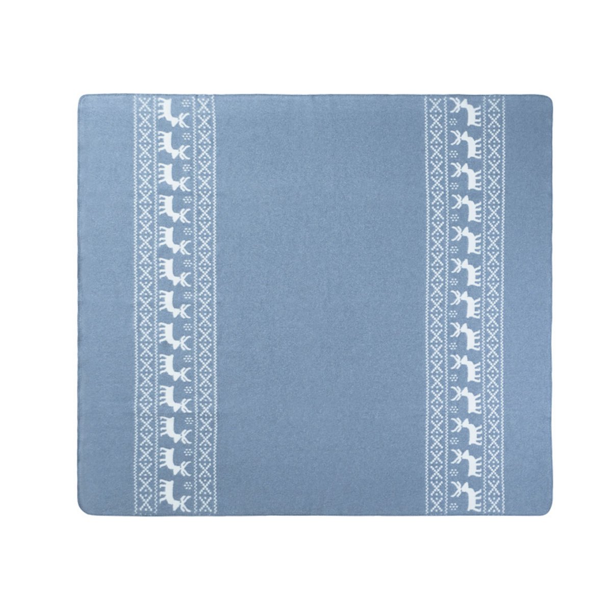 Beddeken van merinowol RENDEER - blauw MoST Blankets