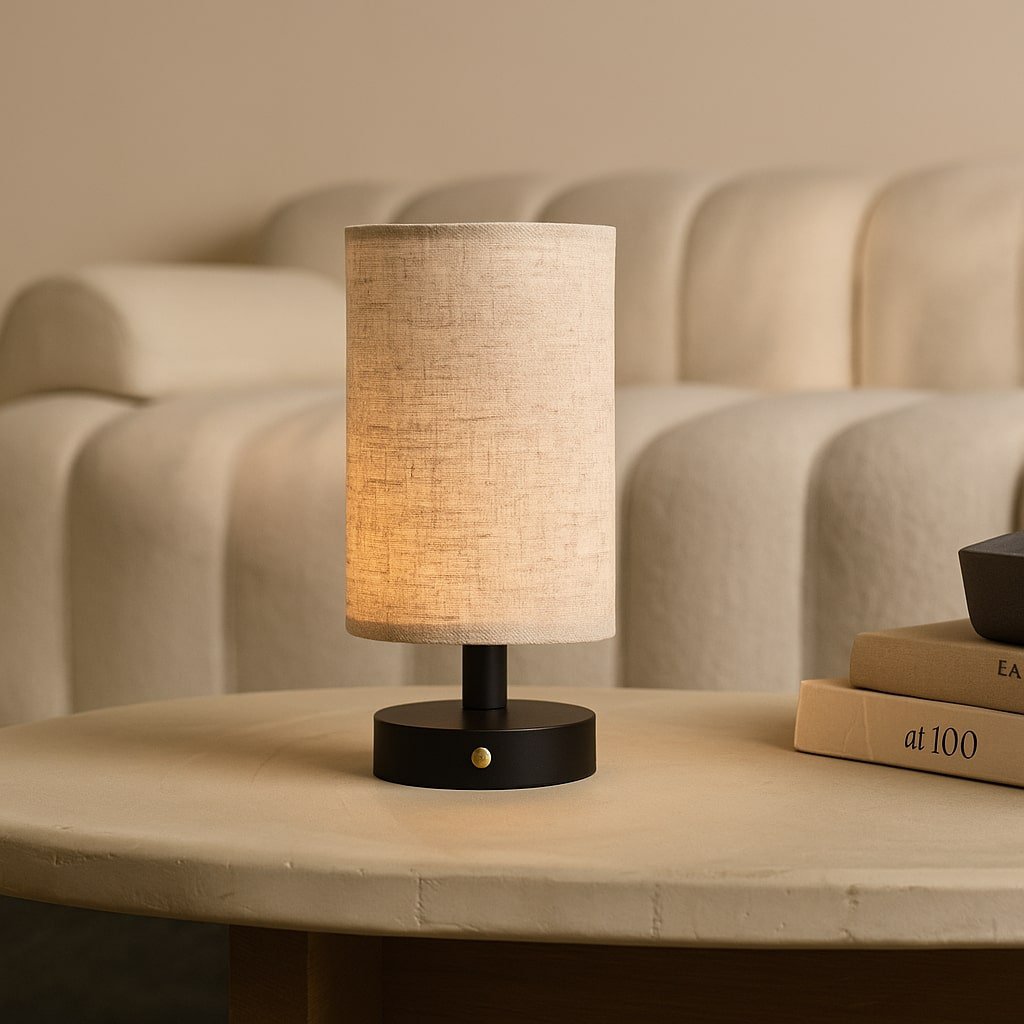Ben Black houten tafellamp-Oplaadbaar, dimable, USB-C aangedreven Tavellio - Amsterdam