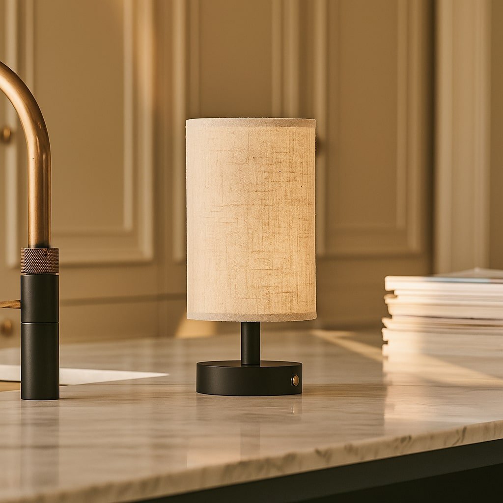 Ben Black houten tafellamp-Oplaadbaar, dimable, USB-C aangedreven Tavellio - Amsterdam