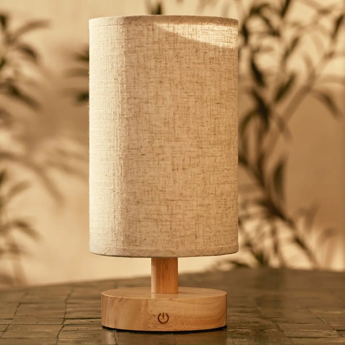 Ben lichtbruine houten donkerbruine tafellamp-oplaadbaar, dimbaar, USB-C aangedreven Tavellio - Amsterdam