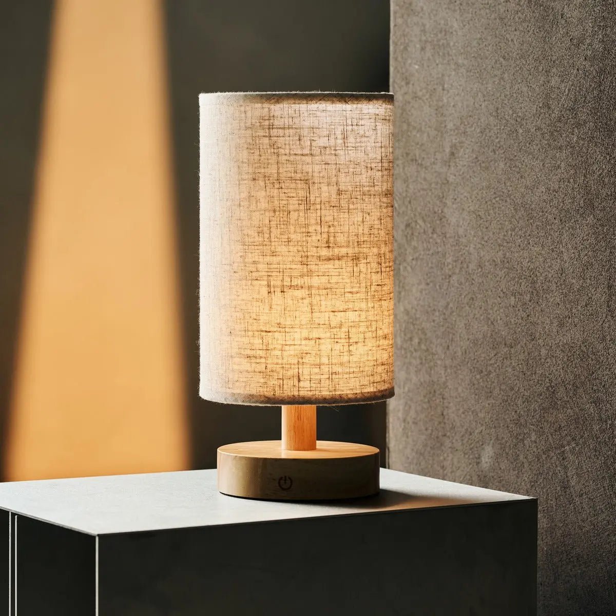 Ben lichtbruine houten donkerbruine tafellamp-oplaadbaar, dimbaar, USB-C aangedreven Tavellio - Amsterdam