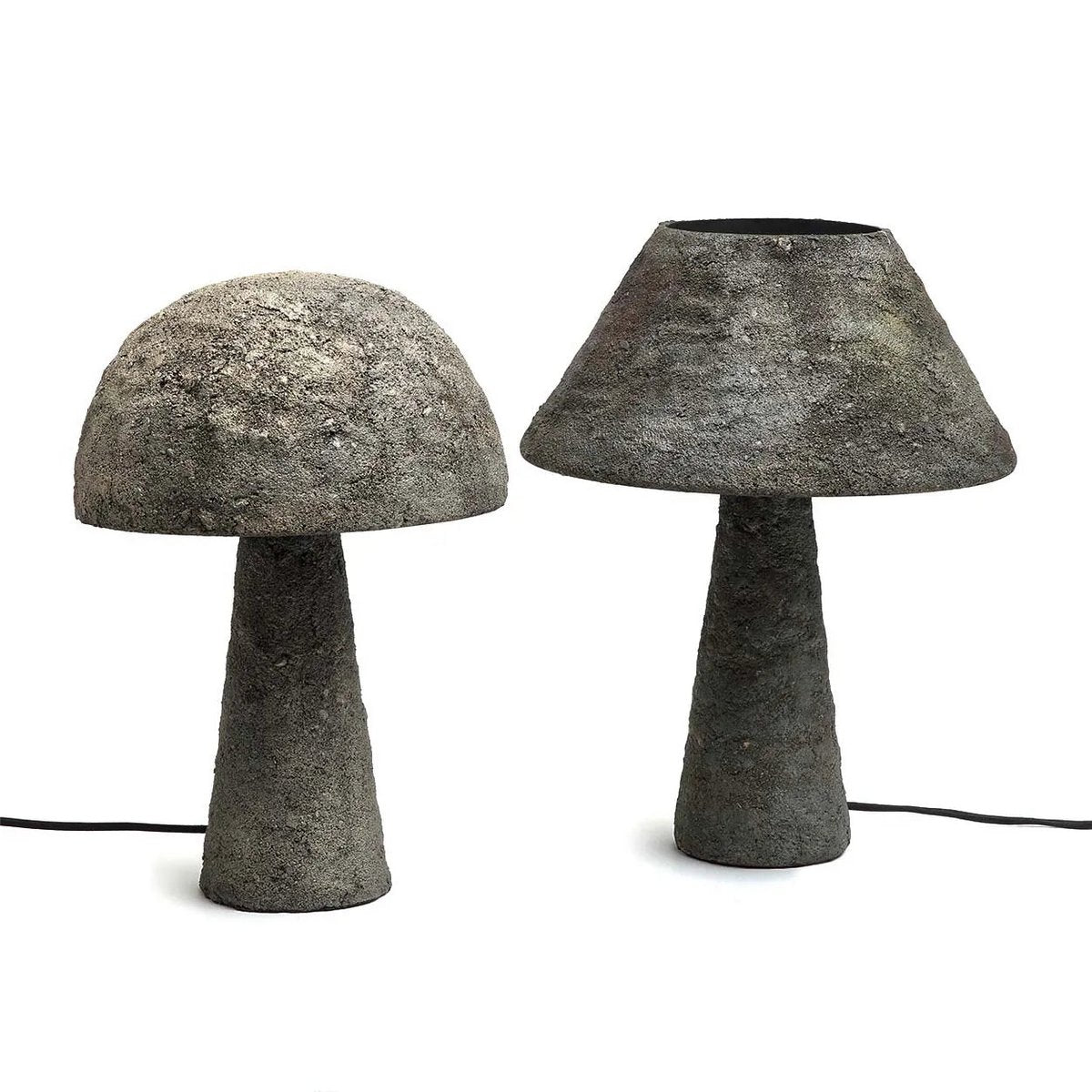 betonnen tafellamp - the Concrete Mushroom- donkergrijs Bazar Bizar Living