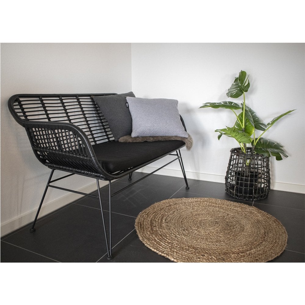 Bombay Vloerkleed - Gevlochten jute, naturel - Ø90 cm House Nordic ApS
