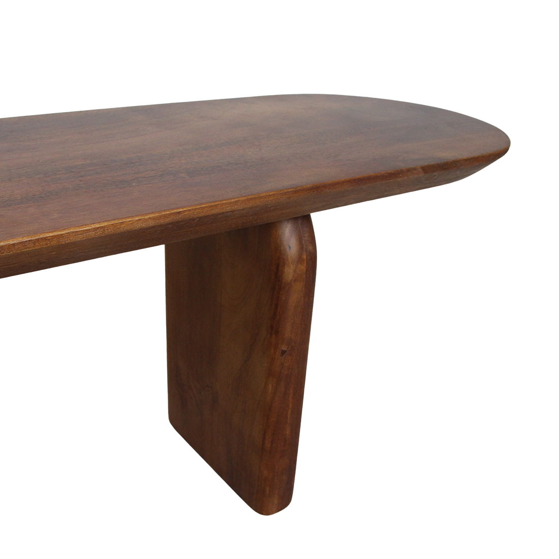 Bullnose eetkamerbank bruin Raw Materials