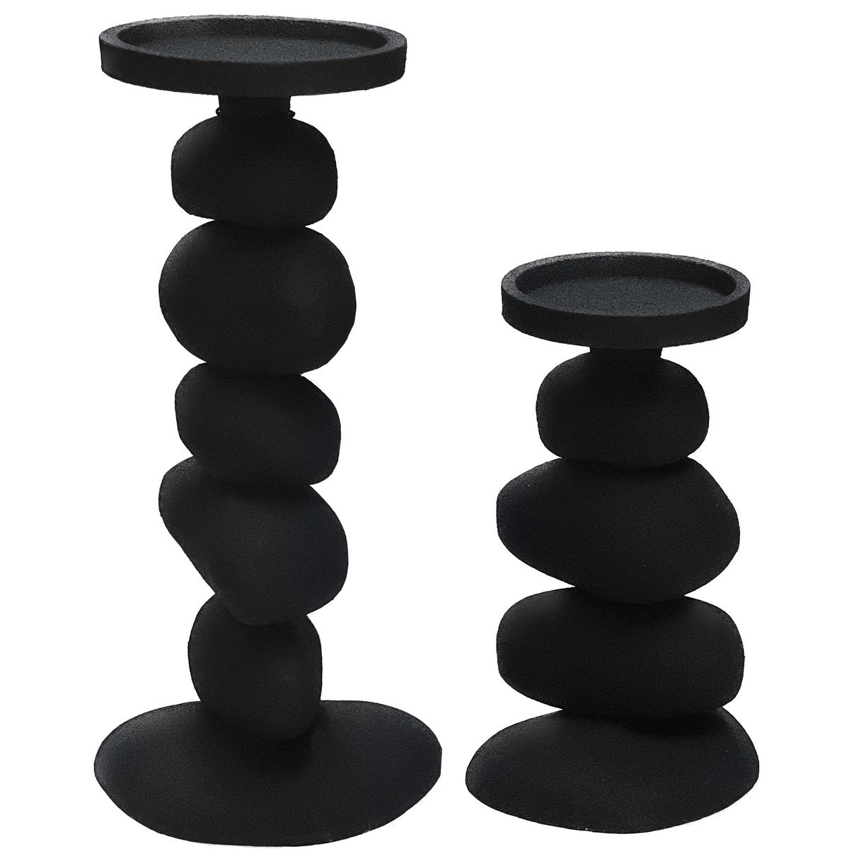 Carepa black L17/15 x B13/11 x H31/20 cm - 2 stuks Vase The World