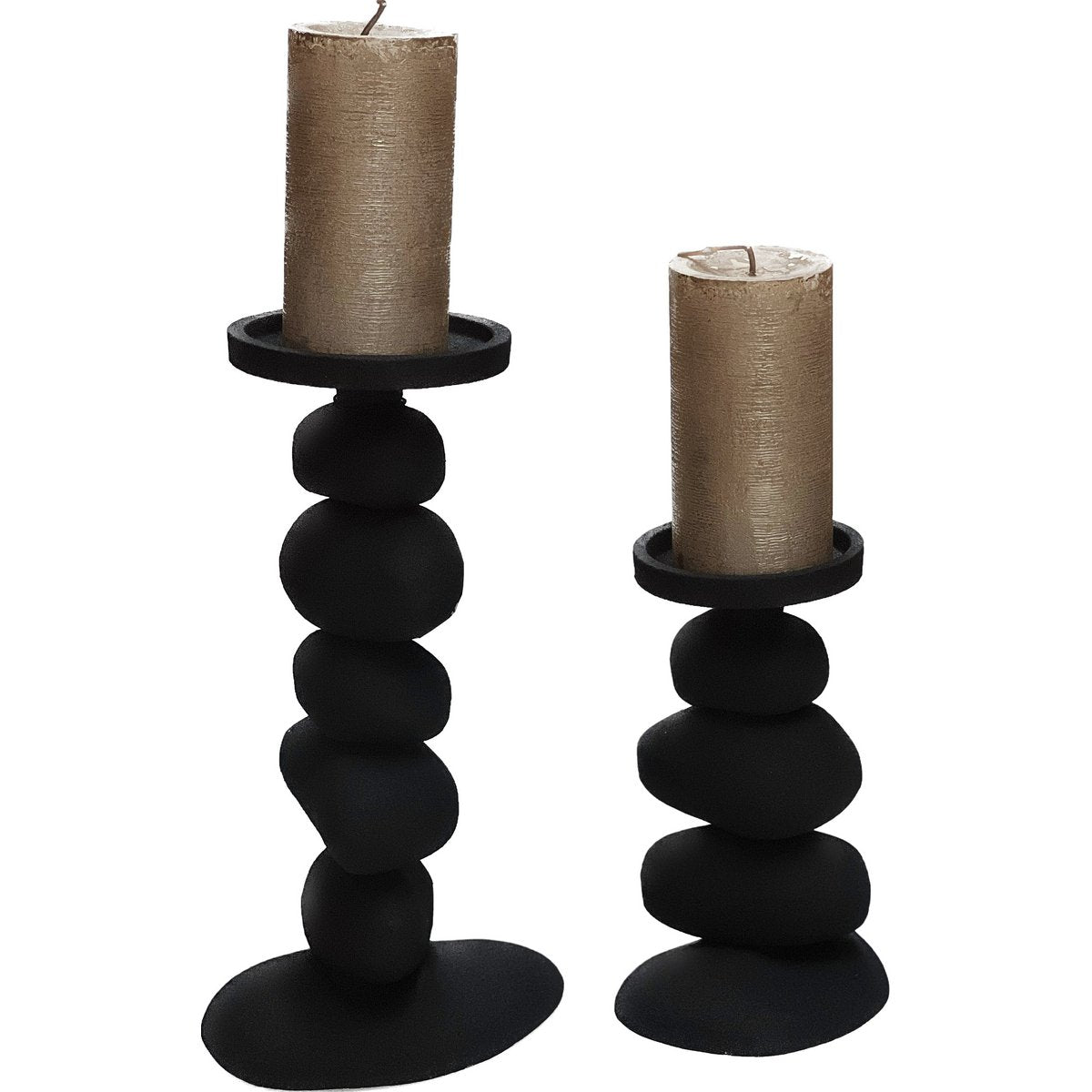 Carepa black L17/15 x B13/11 x H31/20 cm - 2 stuks Vase The World