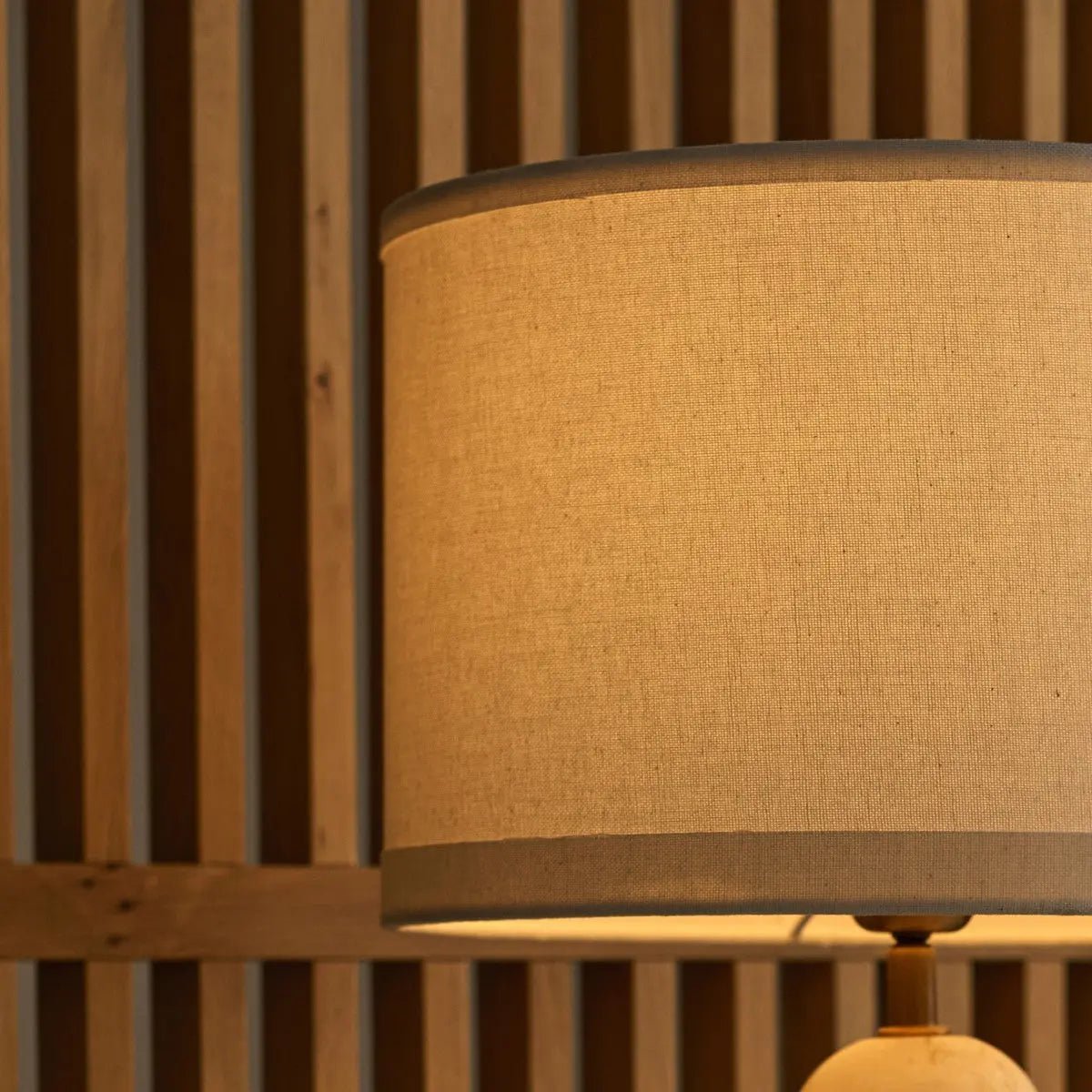 Charlotte Marmeren Lamp met Katoenen Kap – Elegante verlichting voor uw huis Tavellio - Amsterdam