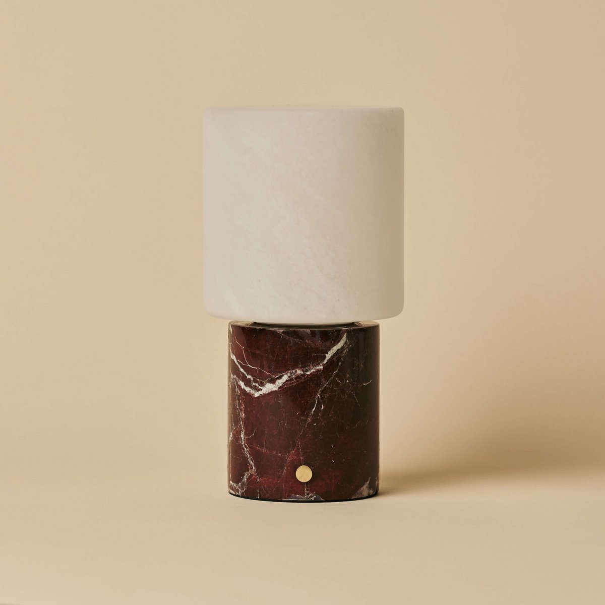 Cuyp Red / Rosso Levanto - Marmeren oplaadbare tafellamp - Draadloos, USB -oplaadbaar en maximaal 100 uur runtime Tavellio - Amsterdam