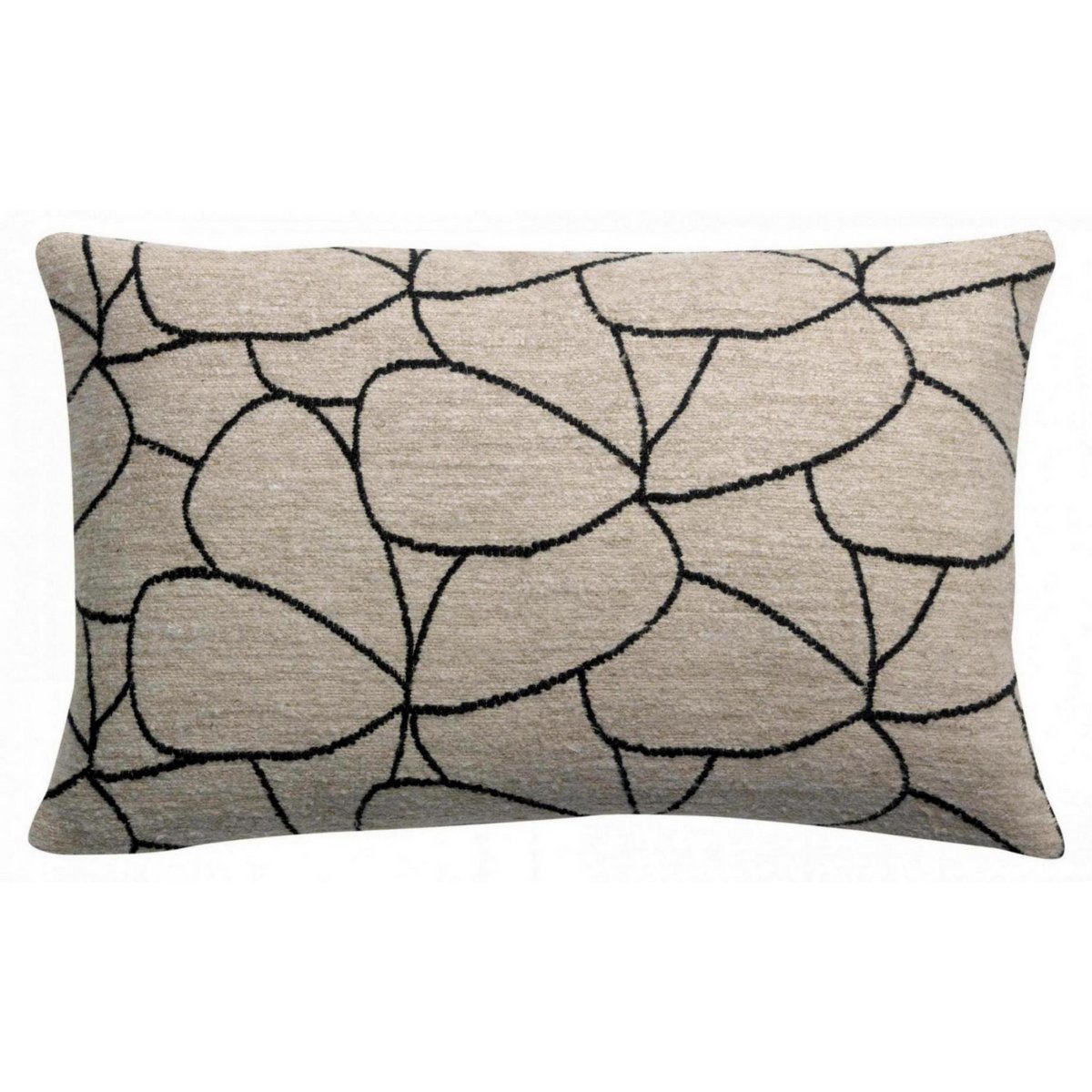 dany kussen – jacquard geweven – blanc/zwart – 40 x 65 – vivaraise VIVARAISE