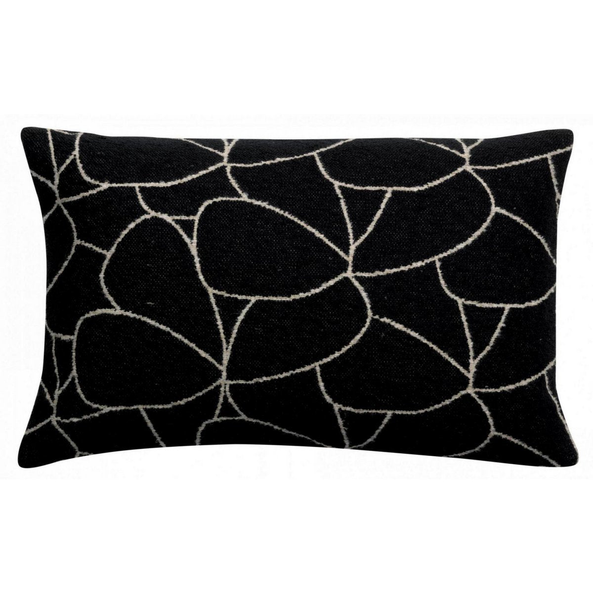 dany kussen – jacquard geweven – blanc/zwart – 40 x 65 – vivaraise VIVARAISE