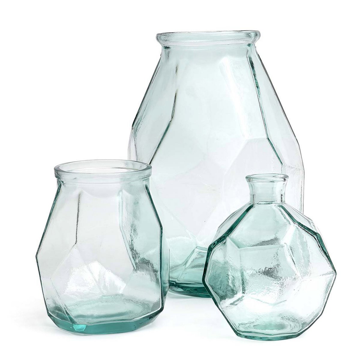 De Brede Origami Vaas - Blauw Bazar Bizar Living
