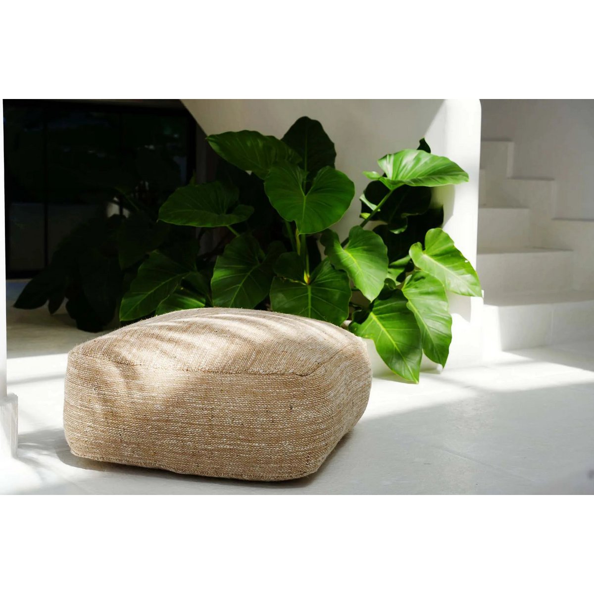De comfortabele poef - Beige Bazar Bizar Living