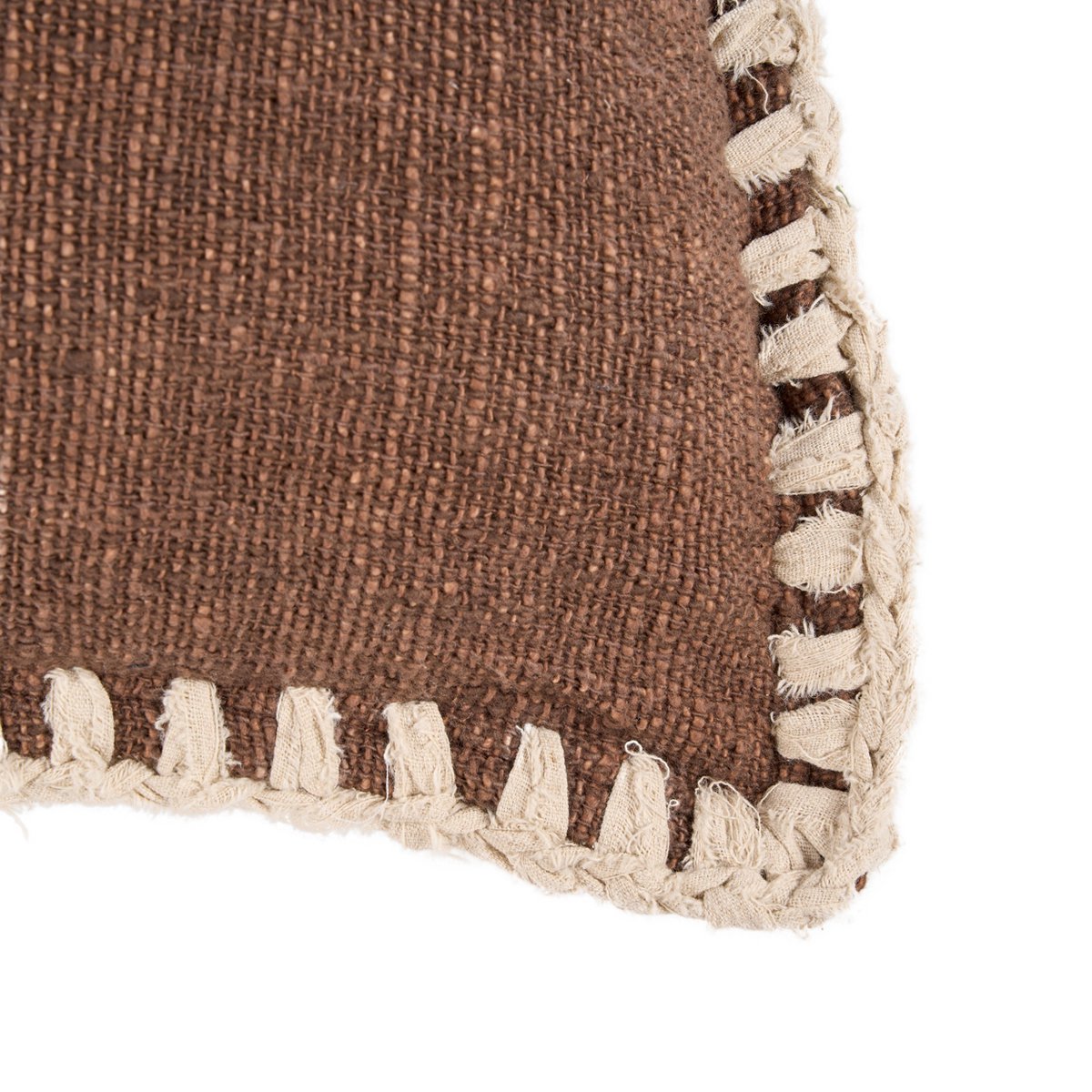 De Espresso Edge Kussenhoes - Bruin Wit Bazar Bizar Living
