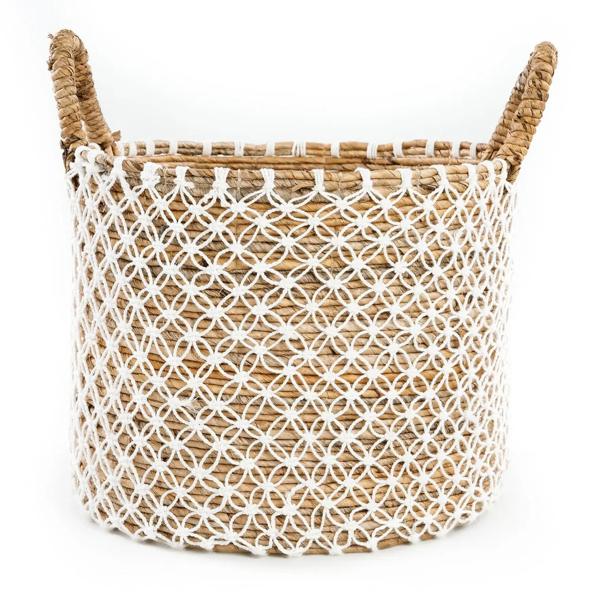 De gekruiste gestikte macrame -mand - l Bazar Bizar Living