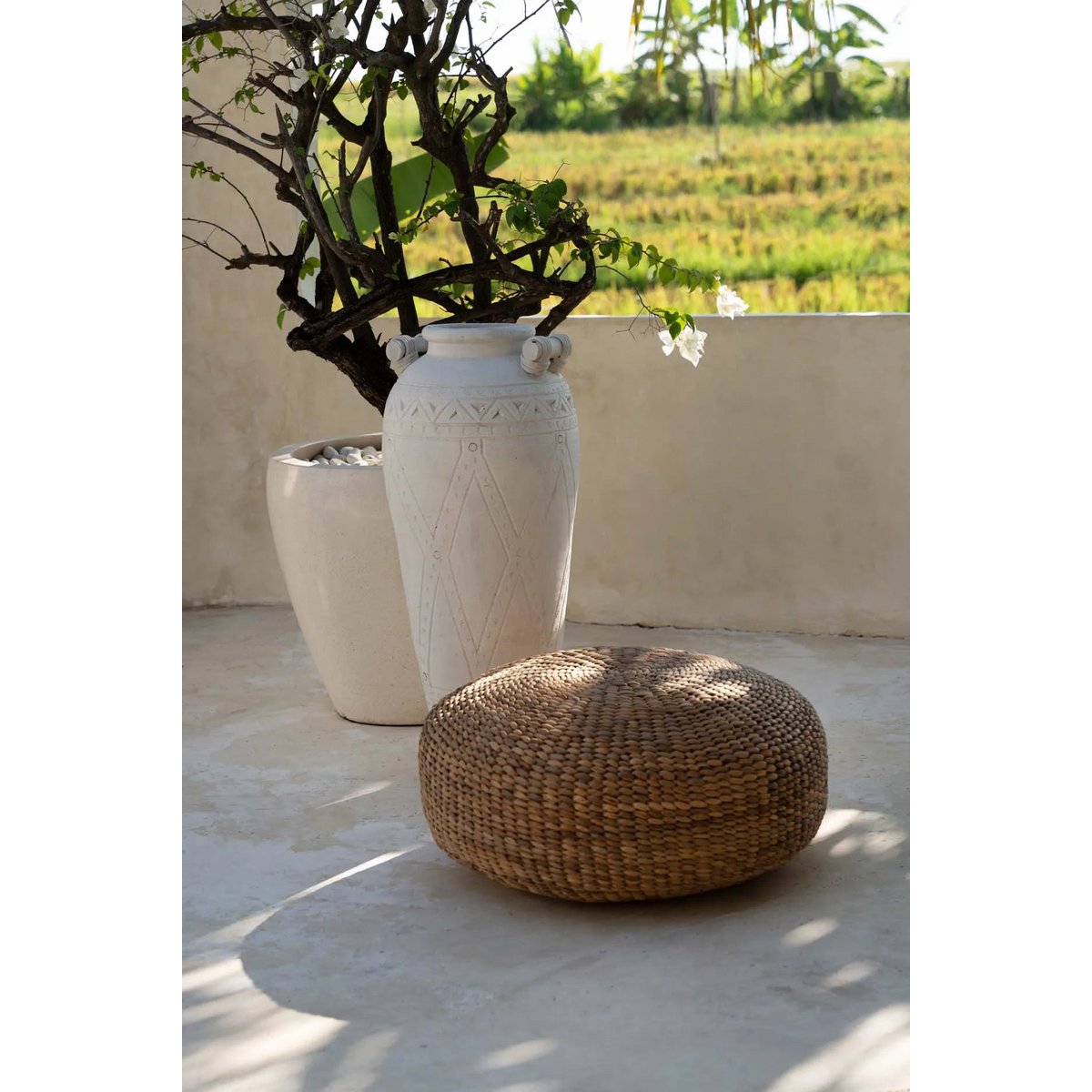 De Hyacint Poef - Naturel - M Bazar Bizar Living