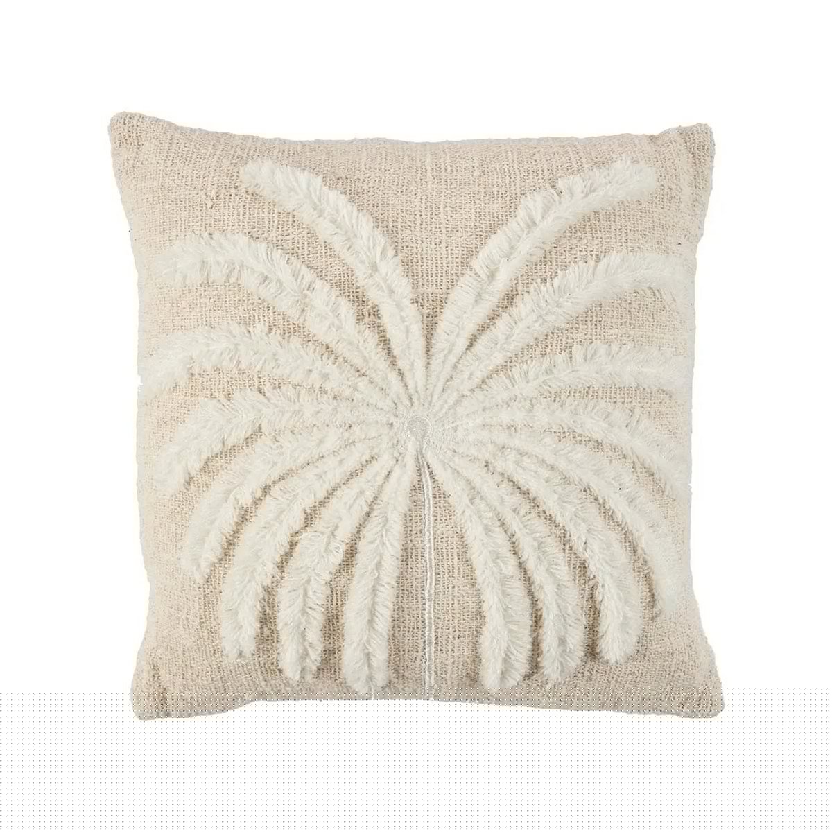 De Isla Palm Kussenhoes - Natuurlijk Wit Bazar Bizar Living