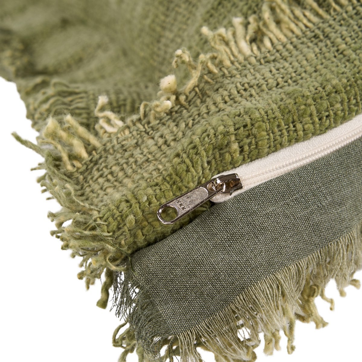 De Jungle Fringe Kussenhoes - Groen Bazar Bizar Living